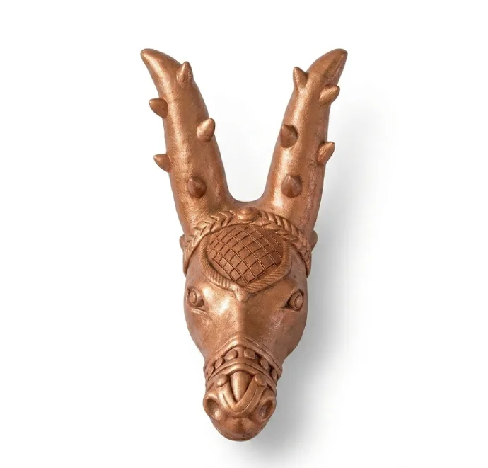 Handcrafted Terracotta Deer Head Wall Hanging