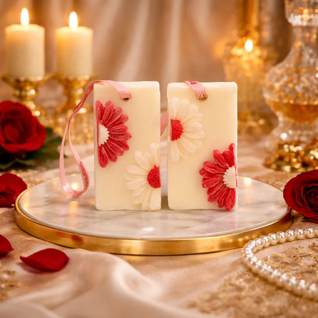 Floral Elegance Wax Tablets (Pack of 2) – Scented Wardrobe Freshener with Daisy Design