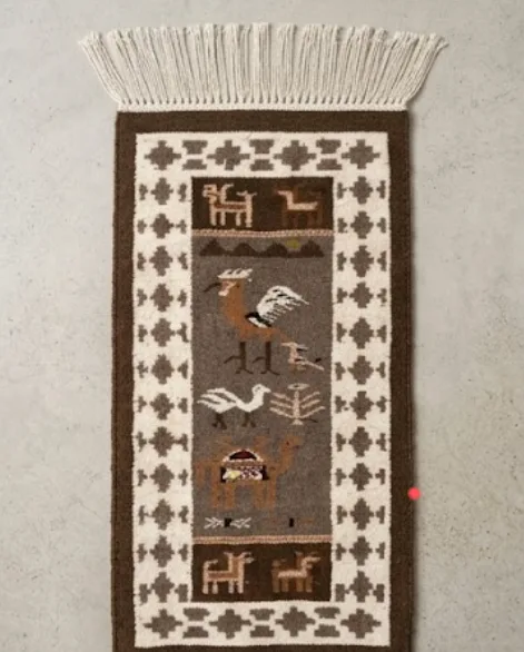 Handwoven Tribal Wildlife Accent Rug