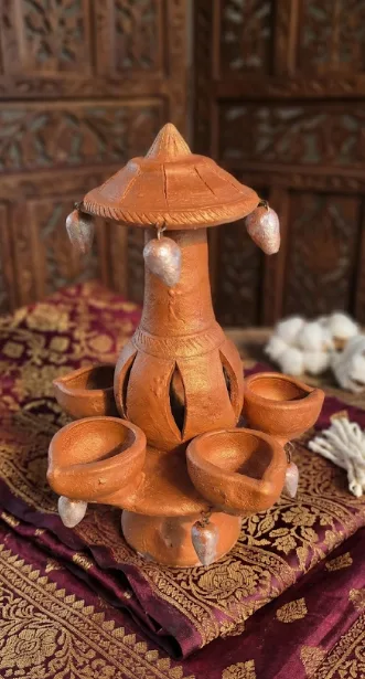 Handcrafted Terracotta Diya Stand