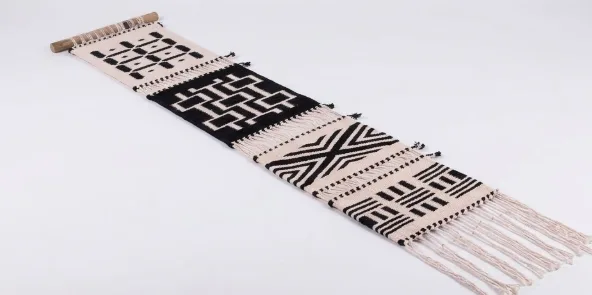 Handwoven Multi-Panel Geometric Wall Hanging
