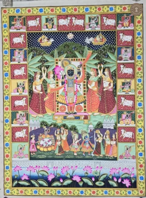 Shrinath Ji Raas Leela Handpainted Pichwai