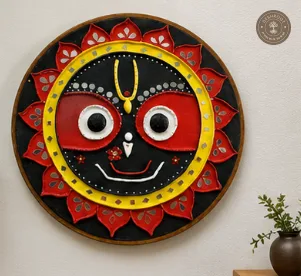 Lord Jagannath Handcrafted Circular Wall Art