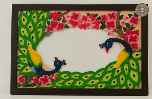 Handcrafted Peacock Decorative Wall Mirror