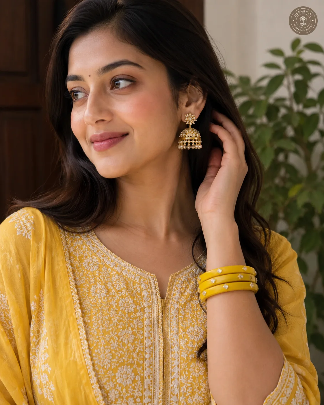 Sunshine Spark Wooden Bangles Set