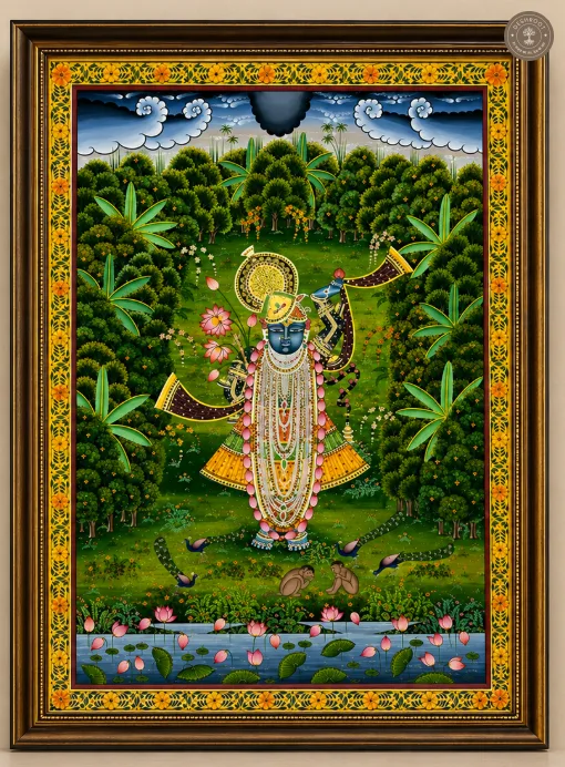 Shrinathji Pichwai Garden Painting