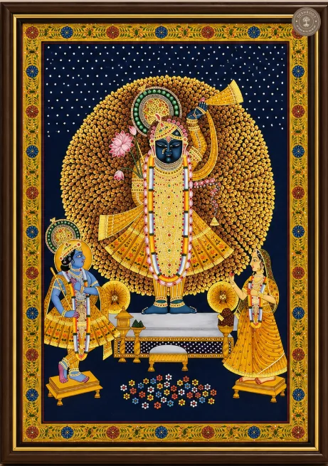 Shrinathji Pichwai Painting with Radha Krishna