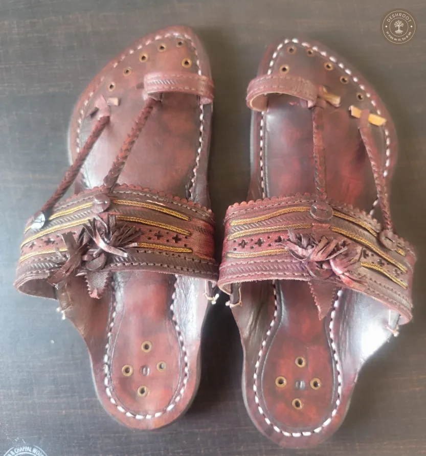 Original Kolhapuri Karkar (Soundwali) Leather Chappal for Men