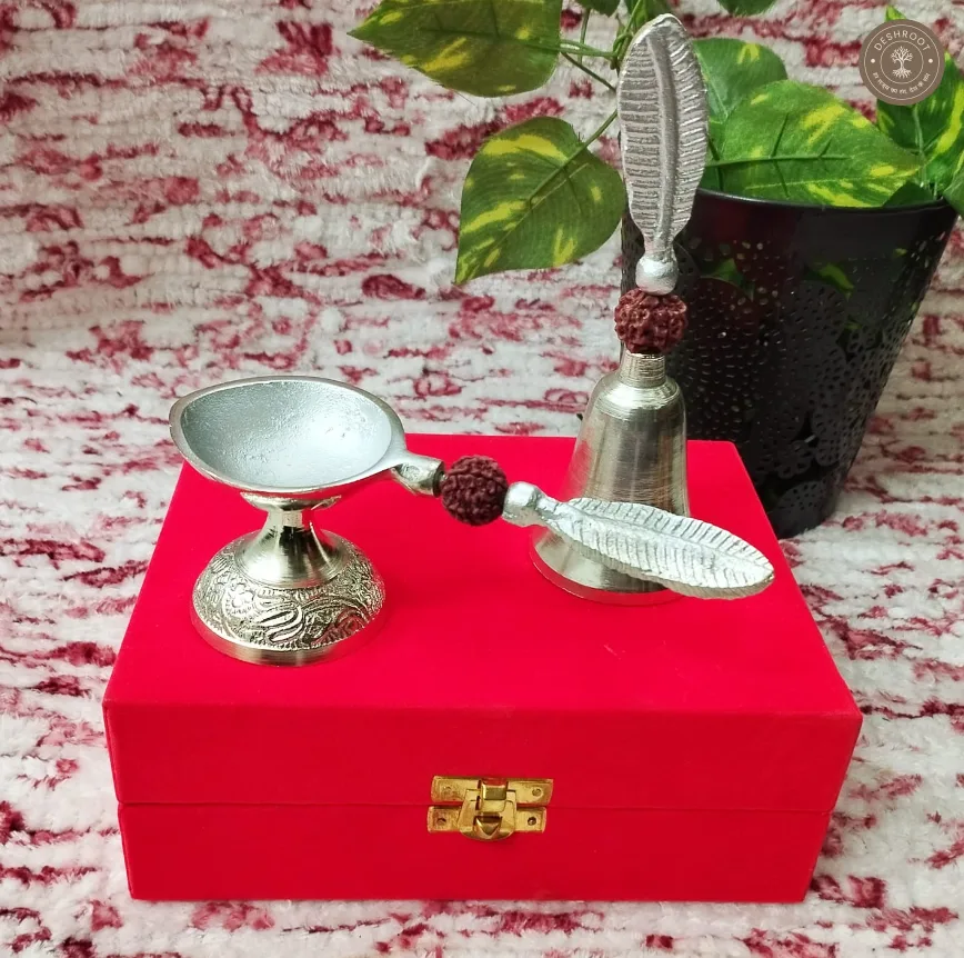 Premium Silver Plated Pooja Gift Set