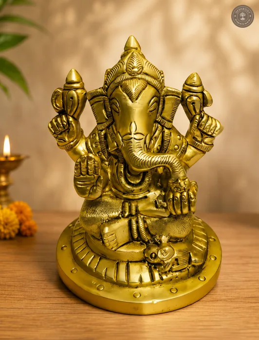 Handcrafted Brass Lord Ganesha Idol