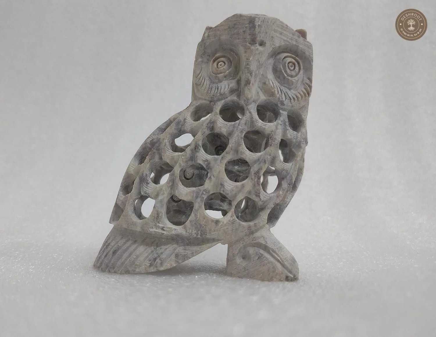 Handcrafted White Marble Owl Showpiece