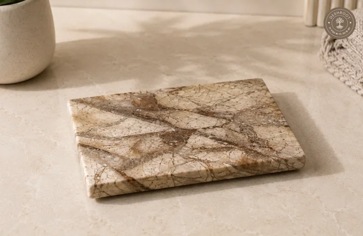Natural Makrana Marble Stoneware Soap Dish Bathing Accessories Holder