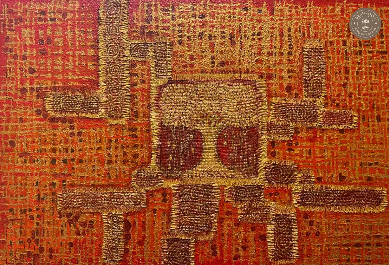 Abstract Red – Contemporary Textured Acrylic Painting on Canvas