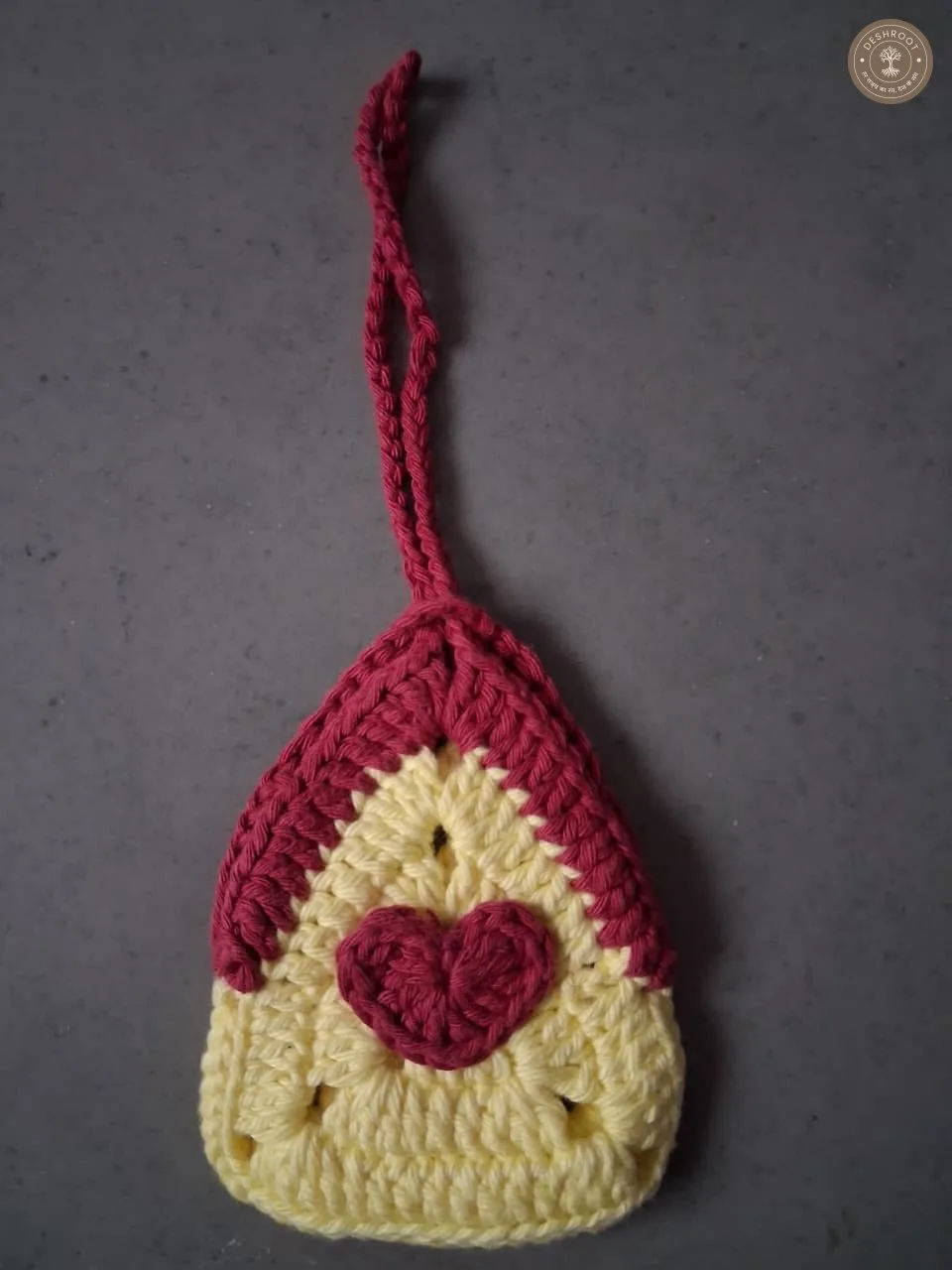 Handmade Crochet Heart AirPods Case