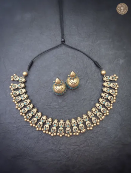 Oviya Terracotta Necklace | Handcrafted Tamil Nadu Terracotta Jewellery