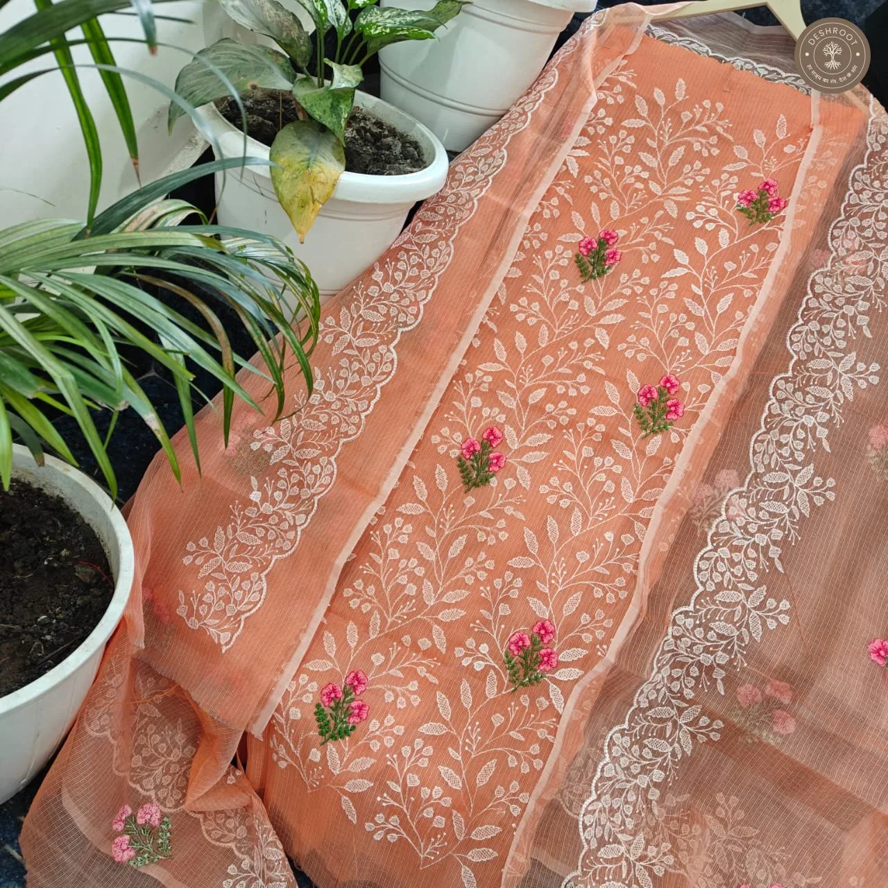 Kota Botanical Garden Embroidered Dress Material