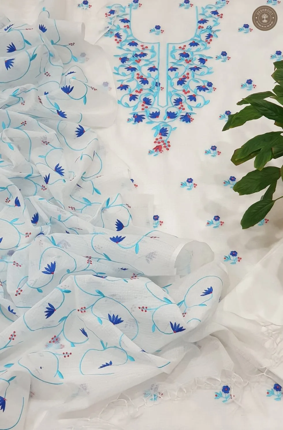 Kota Floral Printed Dress Material – Traditional Rajasthan Craft