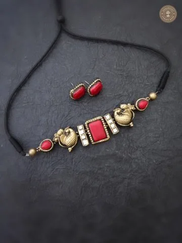 Thoorigai Terracotta Necklace | Handcrafted Tamil Nadu Terracotta Jewellery