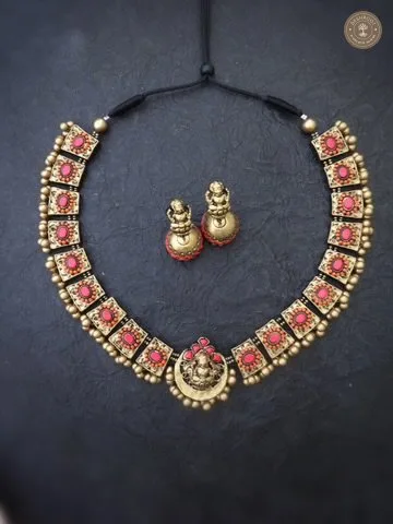 Varnika Terracotta Necklace | Handcrafted Tamil Nadu Terracotta Jewellery