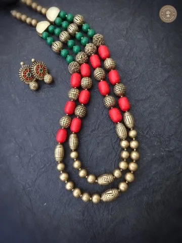 Manonmani Terracotta Necklace | Handcrafted Tamil Nadu Terracotta Jewellery