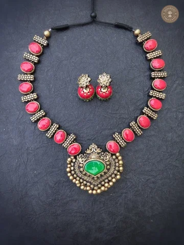 Komagal Terracotta Necklace | Handcrafted Tamil Nadu Terracotta Jewellery