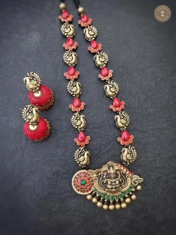 Yalini Terracotta Necklace | Handcrafted Tamil Nadu Terracotta Jewellery