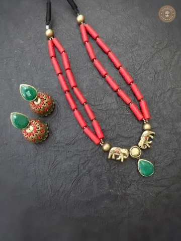 Aksha Terracotta Necklace | Handcrafted Tamil Nadu Terracotta Jewellery