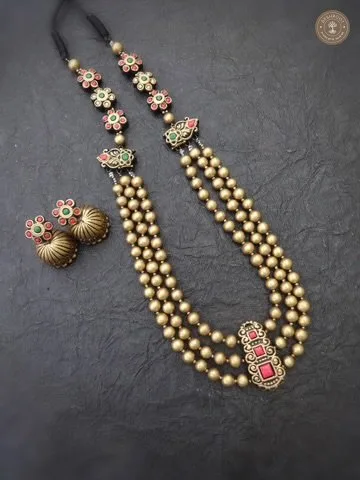 Esha Terracotta Necklace | Handcrafted Tamil Nadu Terracotta Jewellery