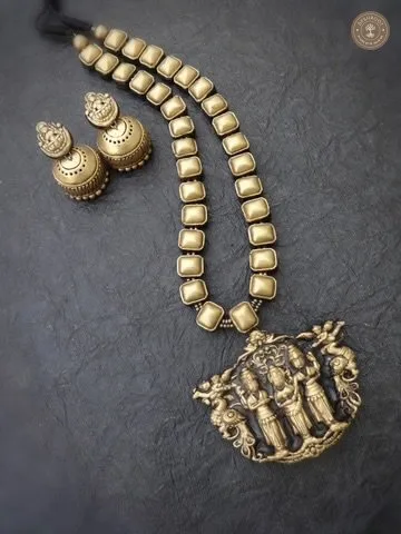 Dia Terracotta Necklace | Handcrafted Tamil Nadu Terracotta Jewellery