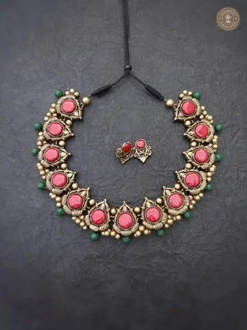 Karpagam Terracotta Necklace | Handcrafted Tamil Nadu Terracotta Jewellery