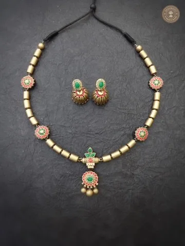 Madhuvi Terracotta Necklace | Handcrafted Tamil Nadu Terracotta Jewellery