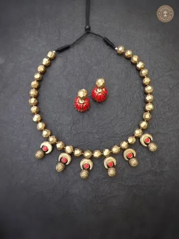 Sengamal Terracotta Necklace | Handcrafted Tamil Nadu Terracotta Jewellery