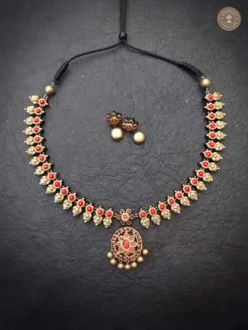 Venba Terracotta Necklace | Handcrafted Tamil Nadu Terracotta Jewellery