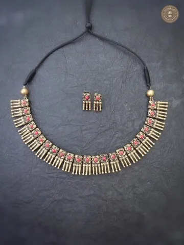 Ezhil Terracotta Necklace | Handcrafted Tamil Nadu Terracotta Jewellery