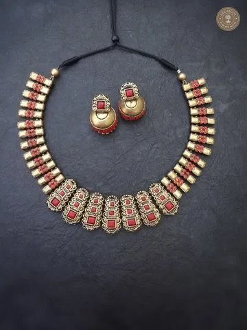 Semmani Terracotta Necklace | Handcrafted Tamil Nadu Terracotta Jewellery