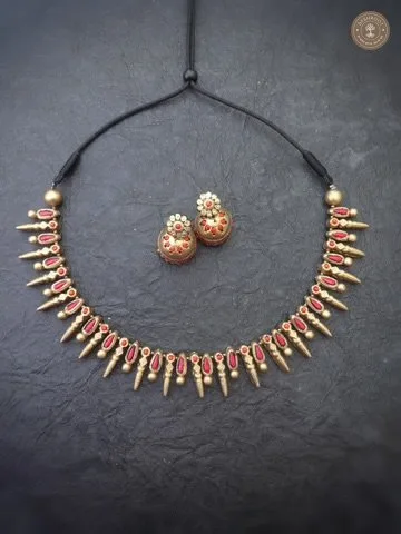 Puvika Terracotta Necklace | Handcrafted Tamil Nadu Terracotta Jewellery