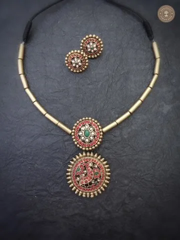 Valli Terracotta Necklace | Handcrafted Tamil Nadu Terracotta Jewellery
