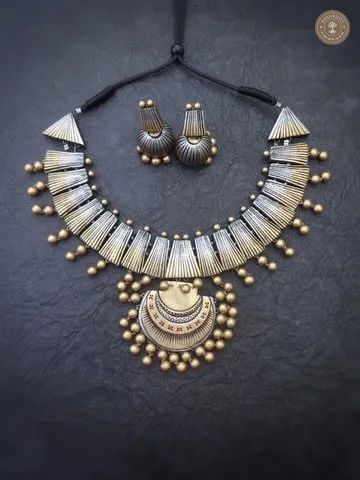 Dharani Terracotta Necklace | Handcrafted Tamil Nadu Terracotta Jewellery