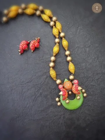 Kurunji Terracotta Necklace | Handcrafted Tamil Nadu Terracotta Jewellery
