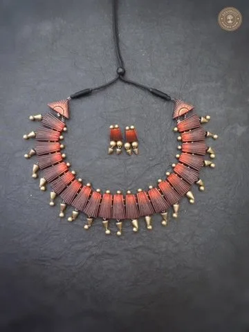 Azhagi Terracotta Necklace | Handcrafted Tamil Nadu Terracotta Jewellery