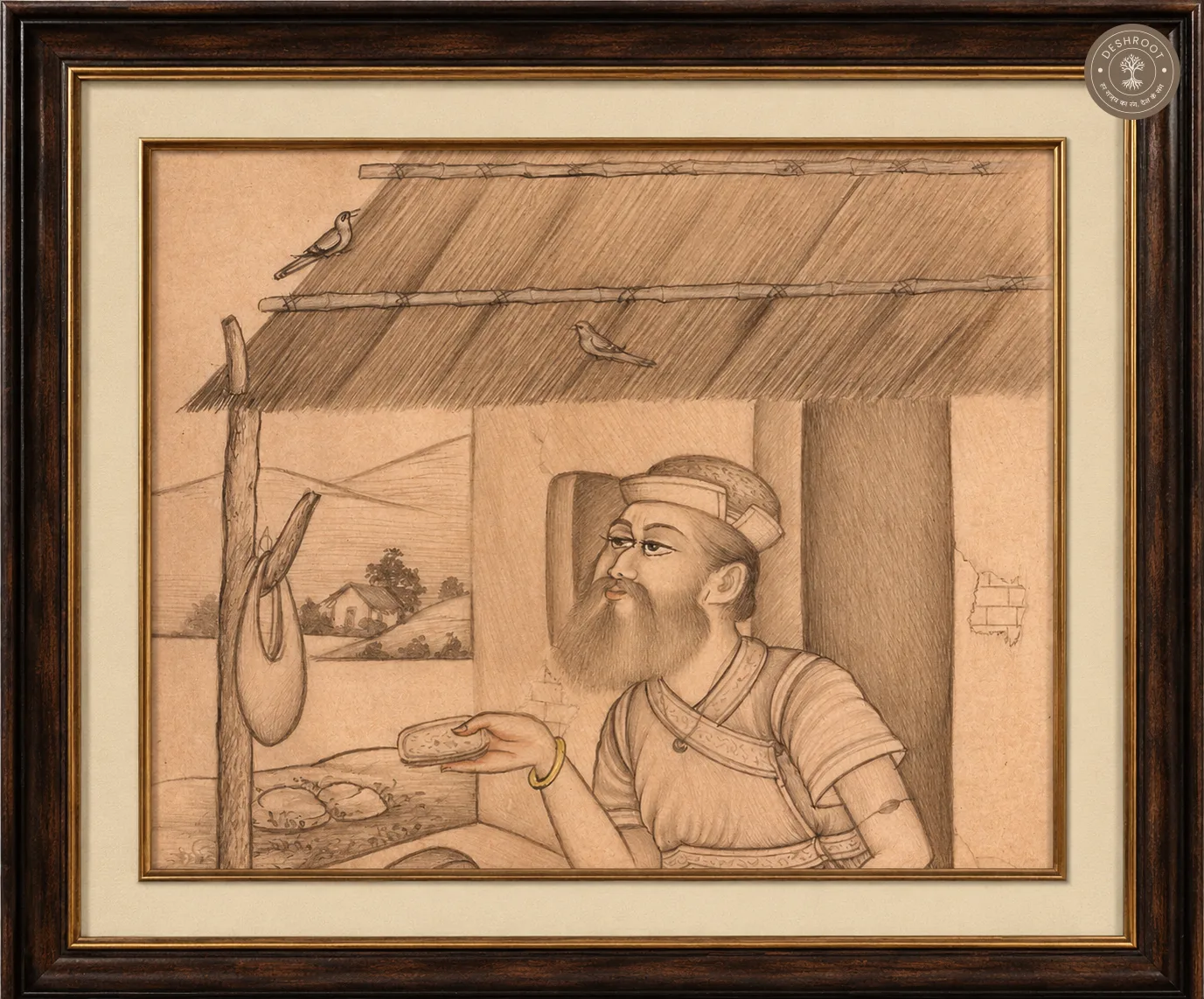 Threads of Time – Traditional Weaver | Original Bikaner Miniature Painting