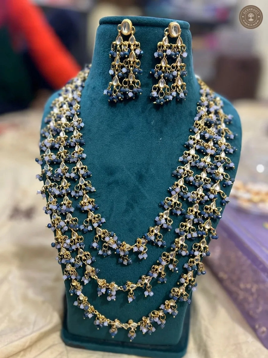 Layered kundan necklace