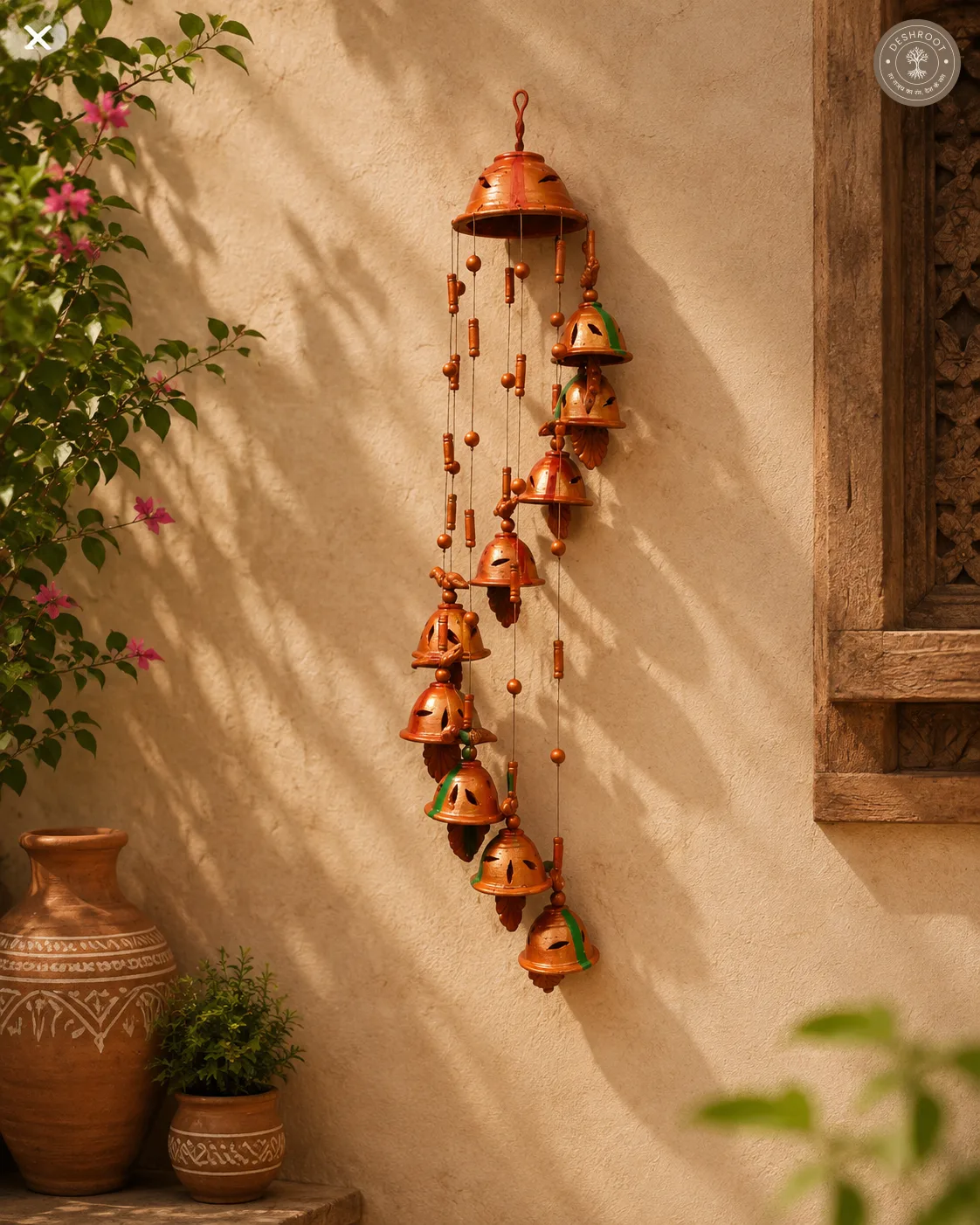 Rajasthani Handcrafted Terracotta Bell Wind Chime
