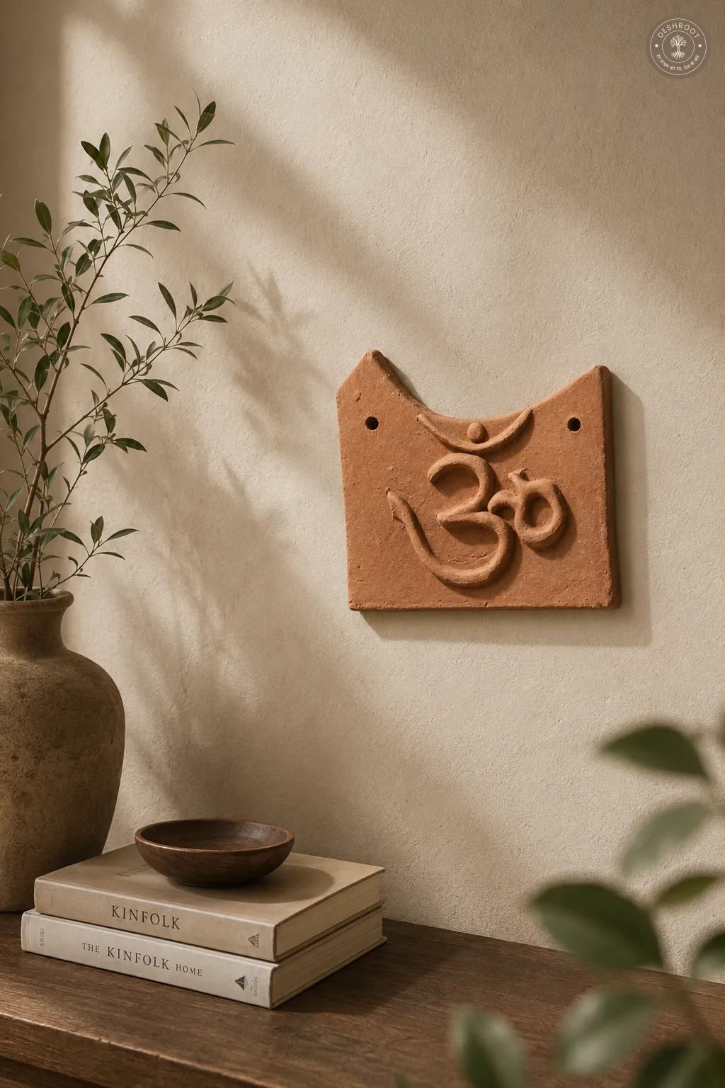 Handcrafted Terracotta Om Wall Art