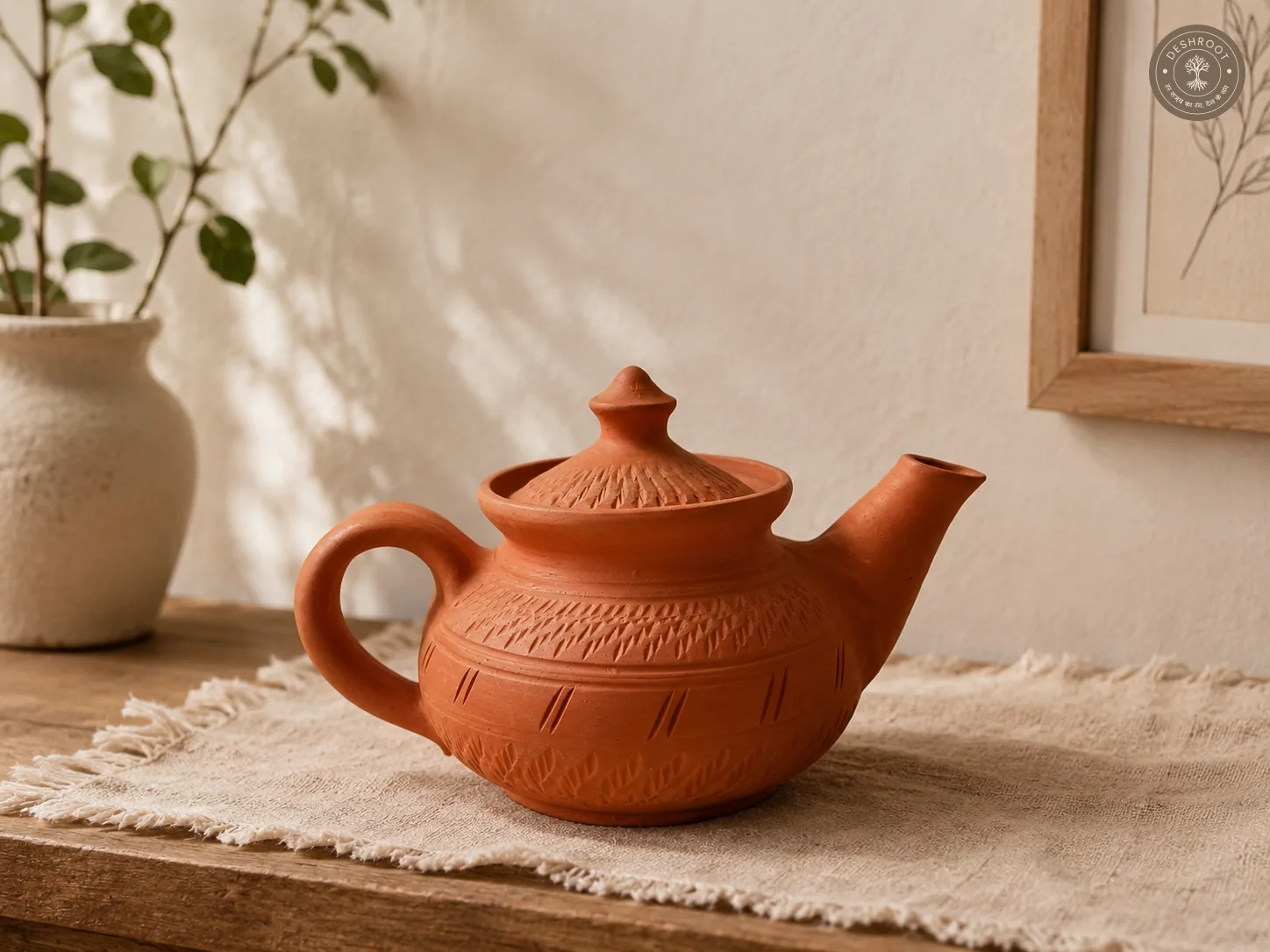 Rajasthani Terracotta Heritage Teapot