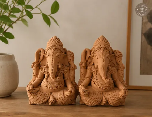 Rajasthani Handcrafted Terracotta Ganpati Sculpture