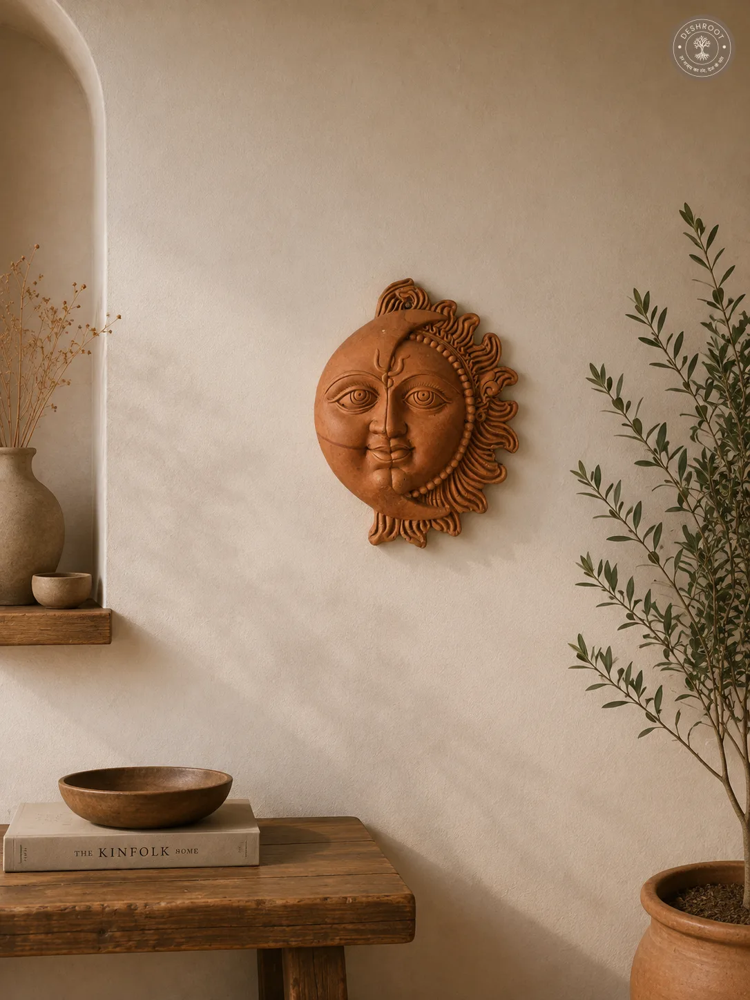 Rajasthani Terracotta Surya Face Wall Art