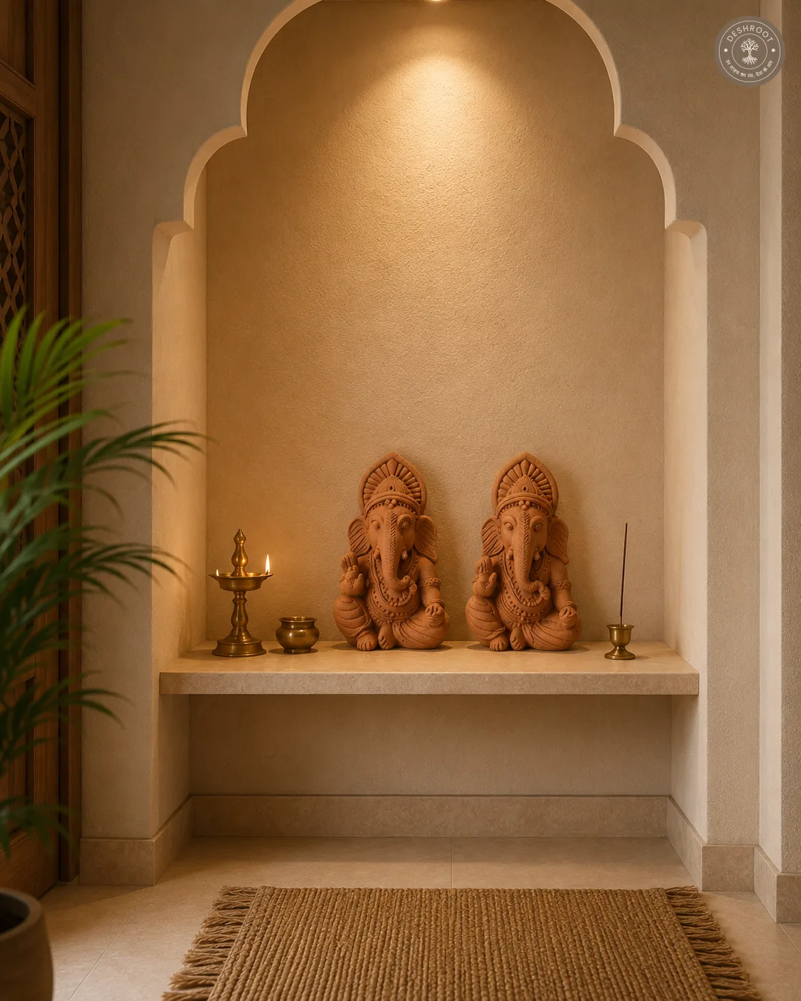 Rajasthani Terracotta Ganesha Idol Pair – Handcrafted Ganesh Decor