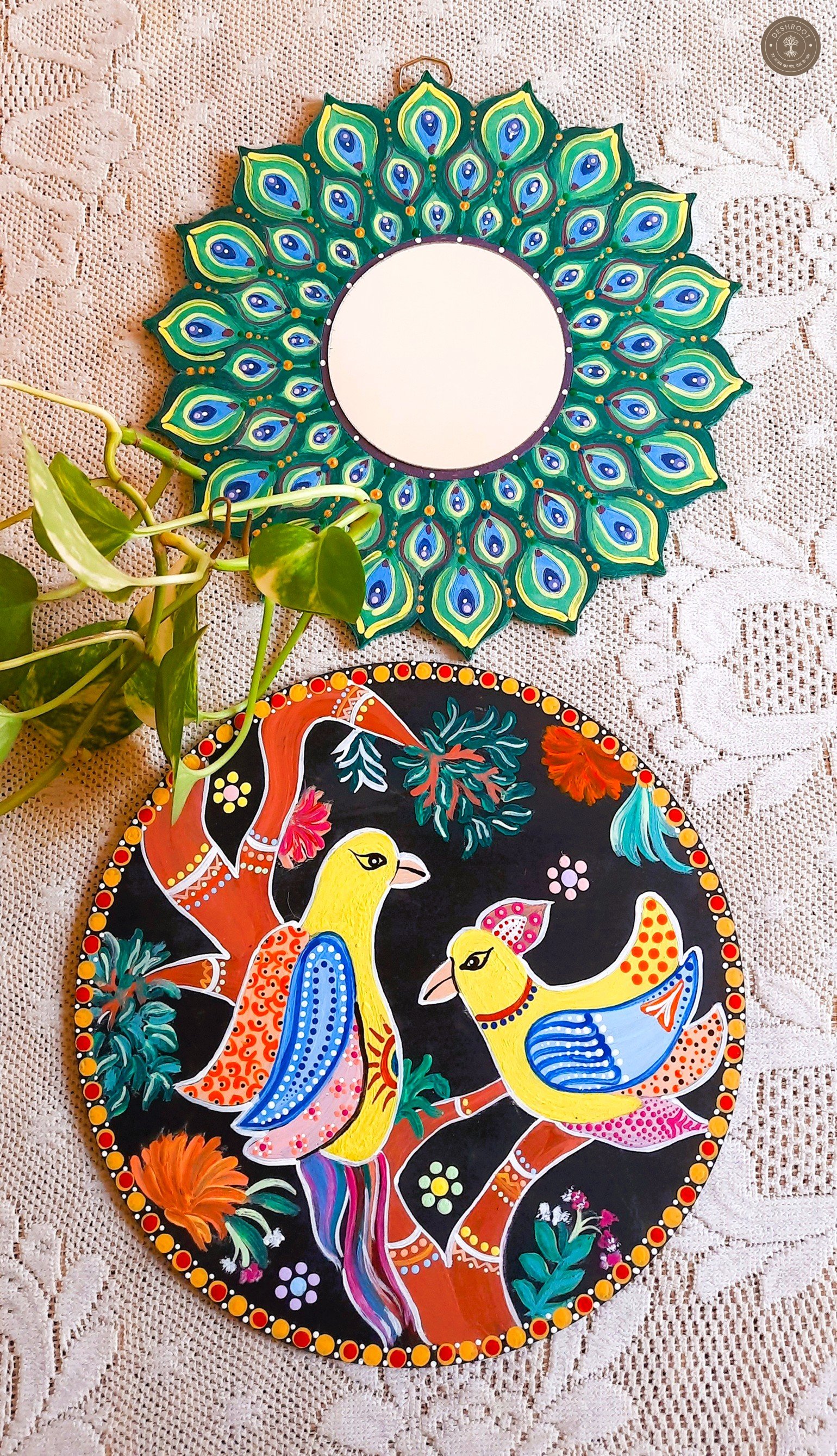 Birds of Paradise (Set of 2) 8 inches wall plates