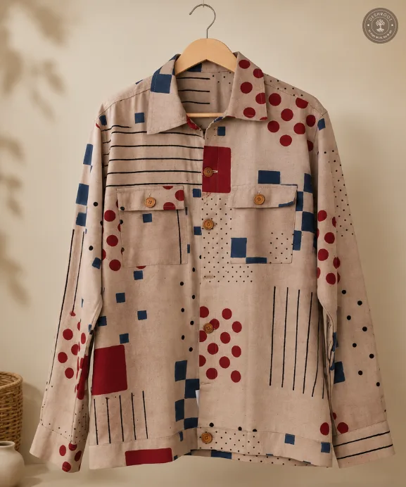 Printed Patchwork Jacket